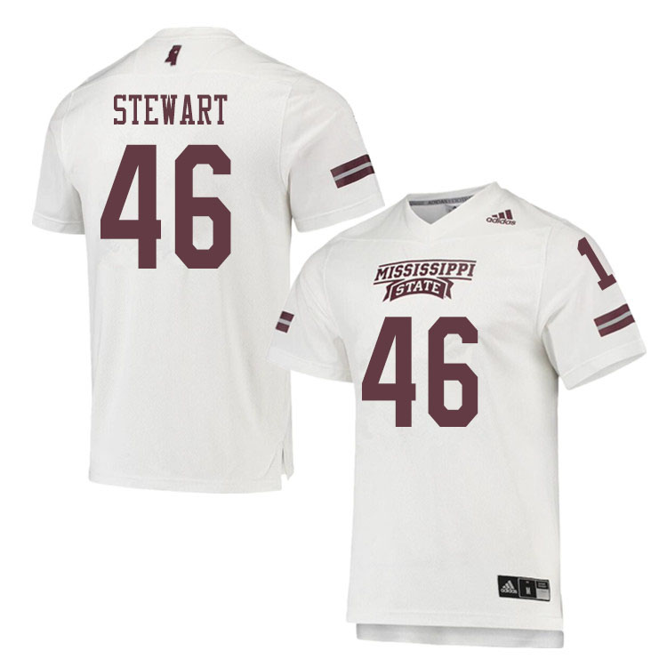 Men #46 Jamari Stewart Mississippi State Bulldogs College Football Jerseys Sale-White - Click Image to Close